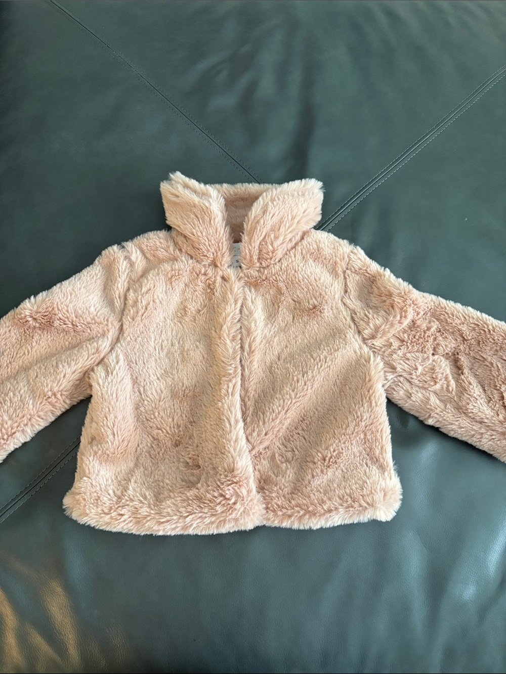 Rachel Zoe Girls' Plush Faux-Fur Puffer Jacket in Pale Pink 3T